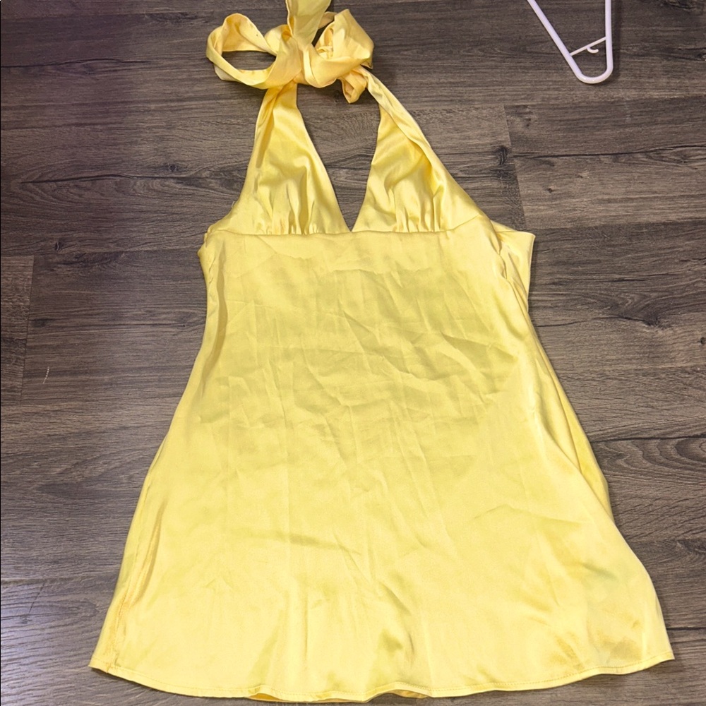Yellow Halter Dress
